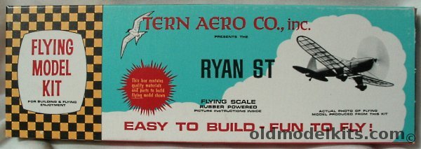 Tern Aero Ryan ST - 17 Inch Wingspan Rubber Flying Aircraft, 109-275 plastic model kit